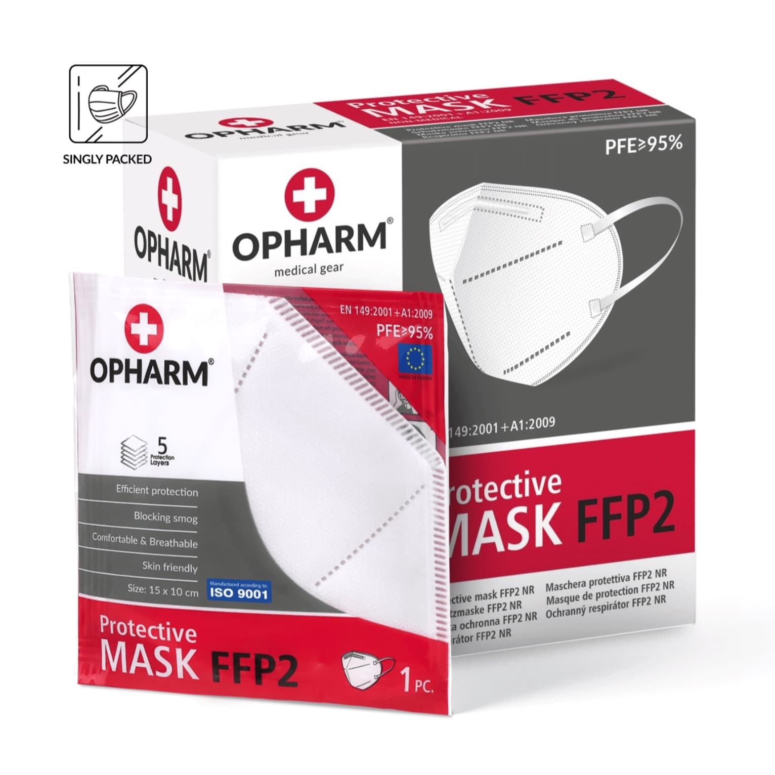 Masques FFP2 emballés individuellement - Mein Arztbedarf